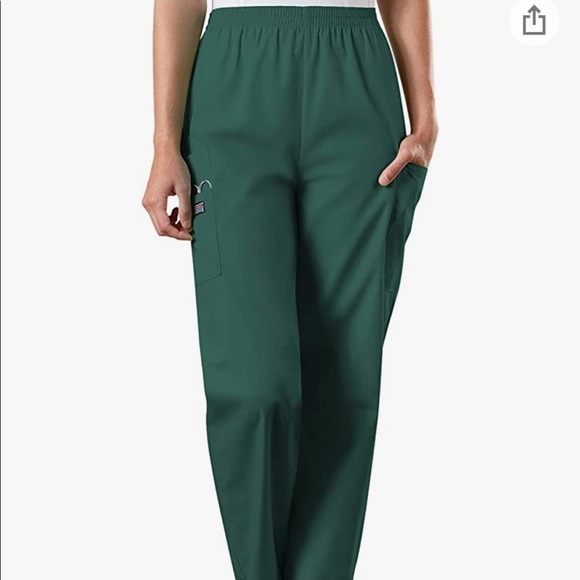 Cherokee Women's Workwear Elastic Waist Cargo Scrubs Pant - Picture 2 of 2